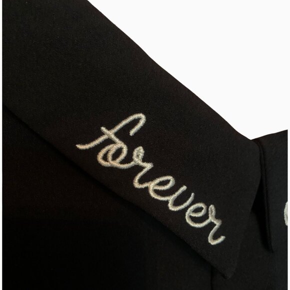 Topshop Black Button Shirt Dress Size 4 US / 8 UK - Picture 6 of 9